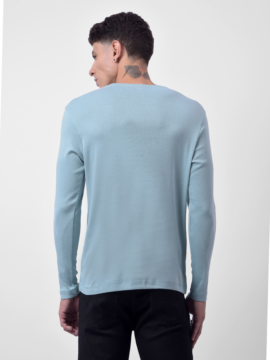 Numero Uno Men Blue Crew Neck Slim Fit T-Shirt